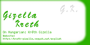 gizella kreth business card